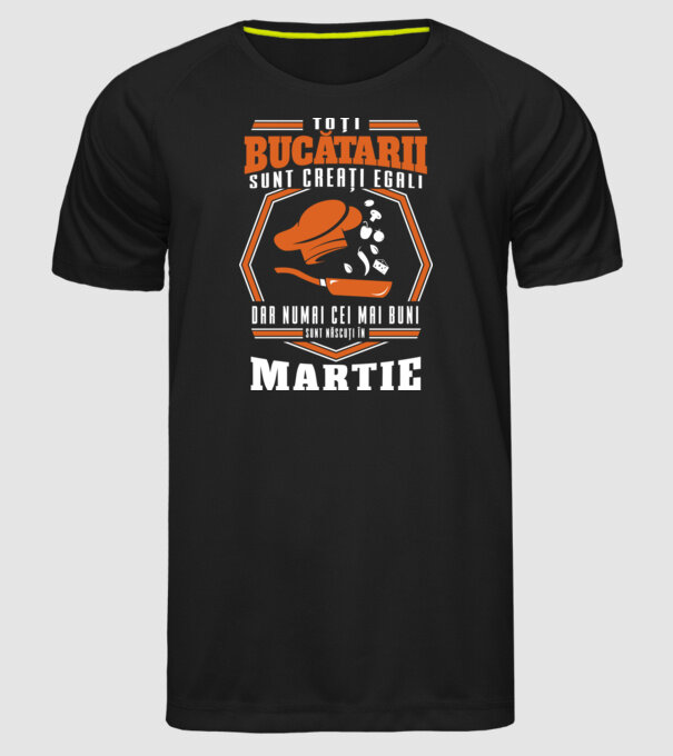 Toți bucătarii sunt creați egali martie model negru pe tricou