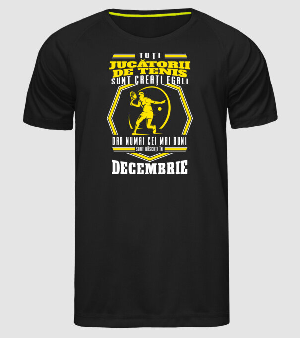 Toți jucătorii de tenis sunt creați egali decembrie model negru pe tricou