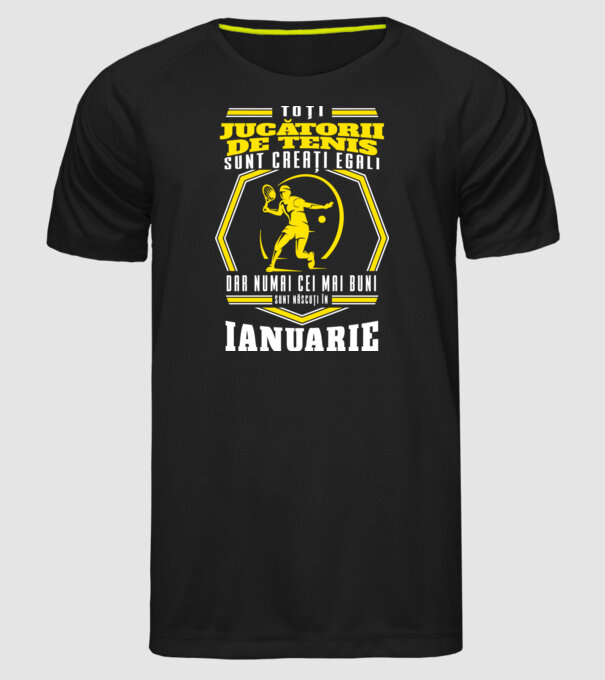 Toți jucătorii de tenis sunt creați egali ianuarie model negru pe tricou