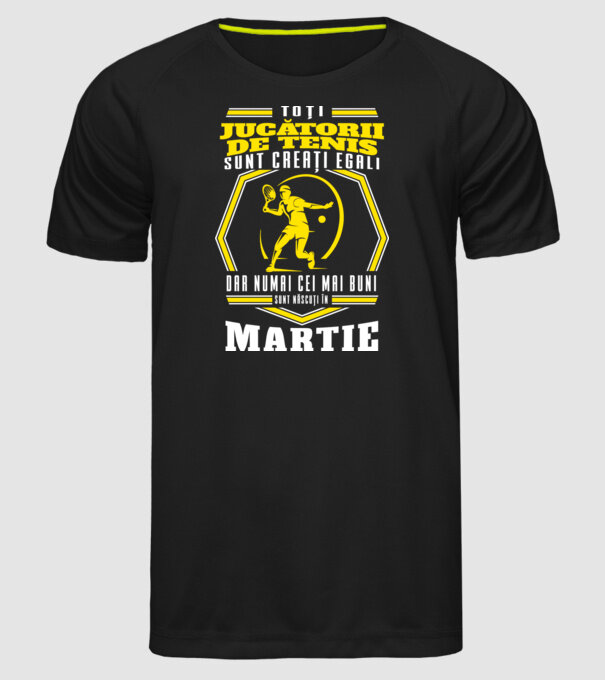 Toți jucătorii de tenis sunt creați egali martie model negru pe tricou