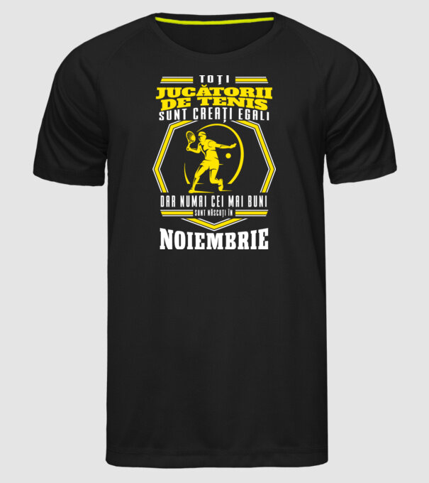 Toți jucătorii de tenis sunt creați egali noiembrie model negru pe tricou