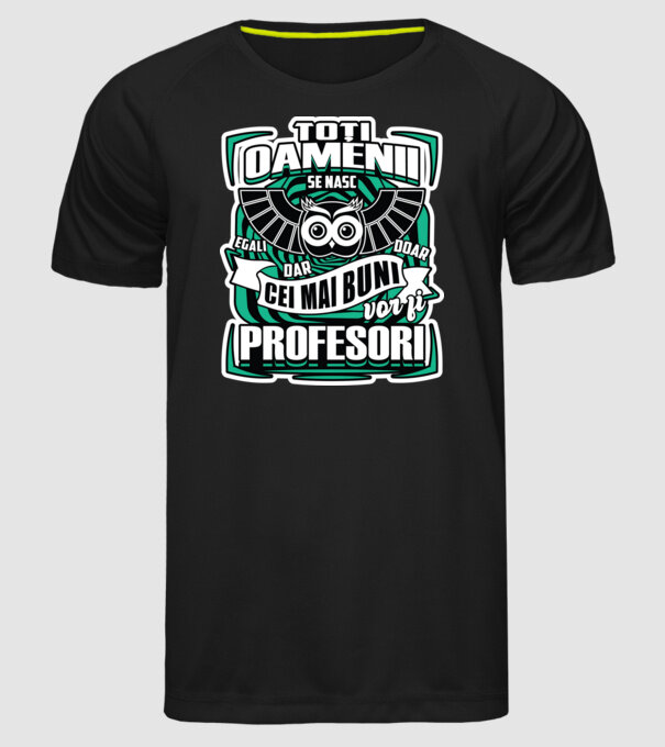 Toți oamenii profesori model negru pe tricou