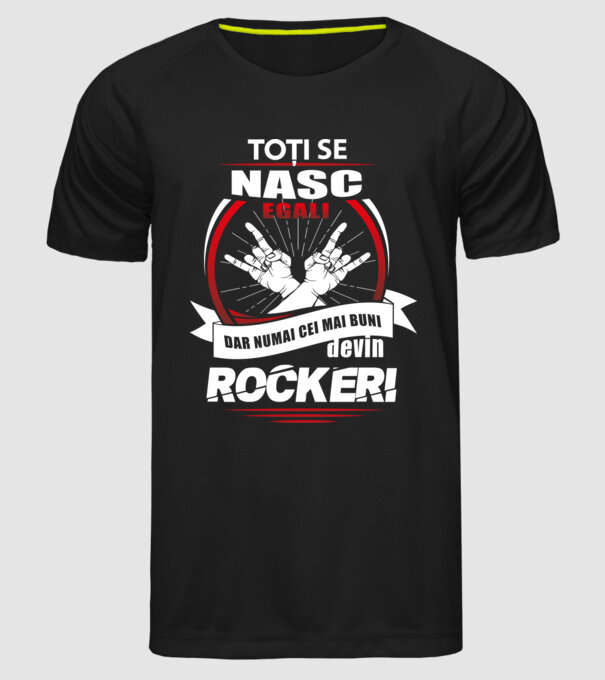 toți se nasc egali, dar numai cei mai buni devin rockeri model negru pe tricou