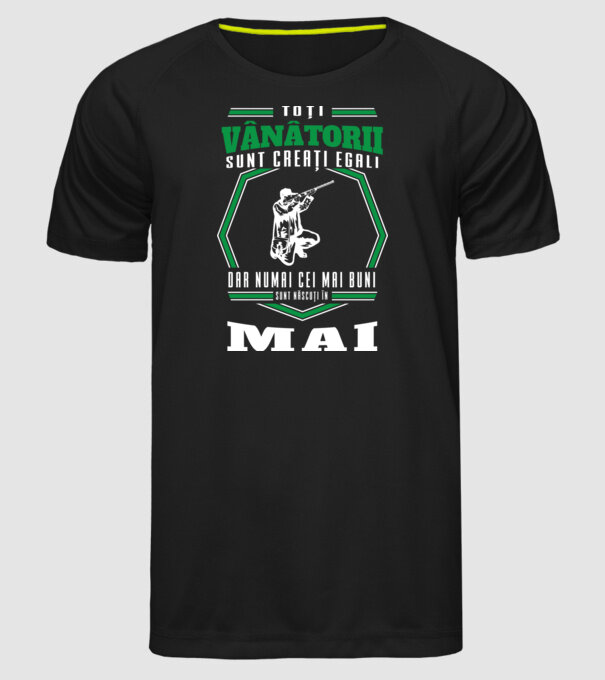 Toți vânătorii sunt creați egali, dar numai cei mai buni sunt născuți în mai model negru pe tricou