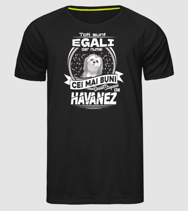 Toți sunt egali, dar numai cei mai buni devin stăpâni de havanez lght model negru pe tricou
