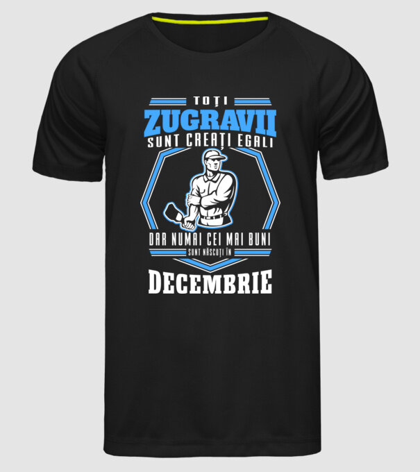 Toți zugravii sunt creați egali, dar numai cei mai buni sunt născuți în decembrie model negru pe tricou