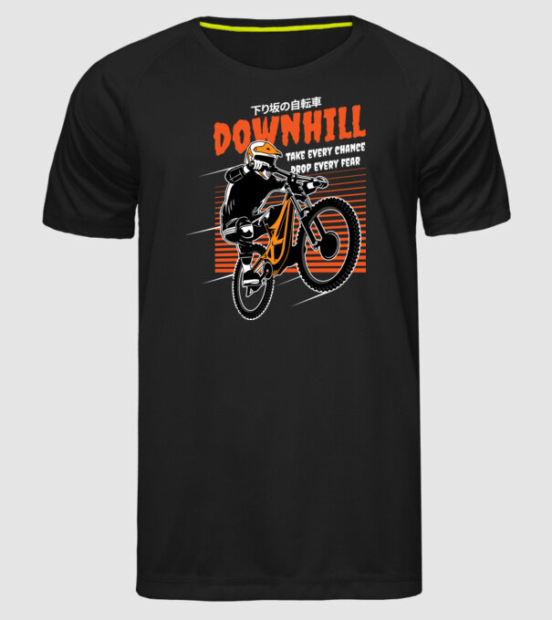 TR Downhill model negru pe tricou