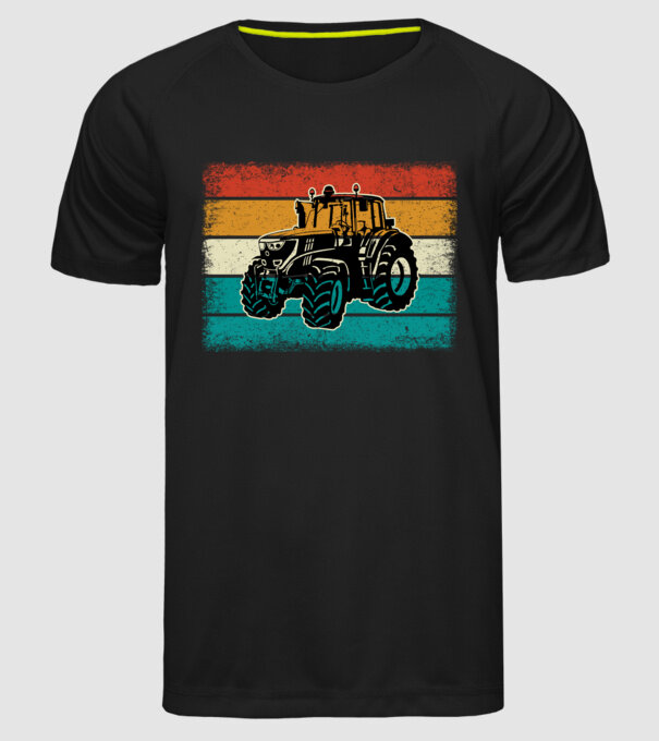 TRACTOR model negru pe tricou