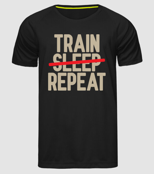 Train repeat model negru pe tricou