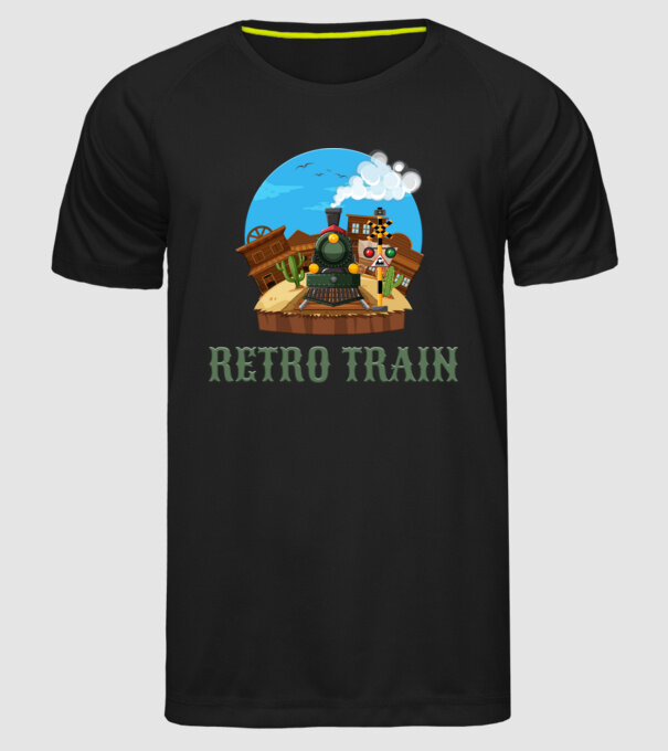 Trenuri model negru pe tricou