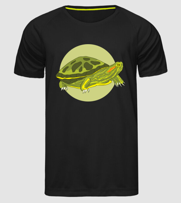 Turtle model negru pe tricou