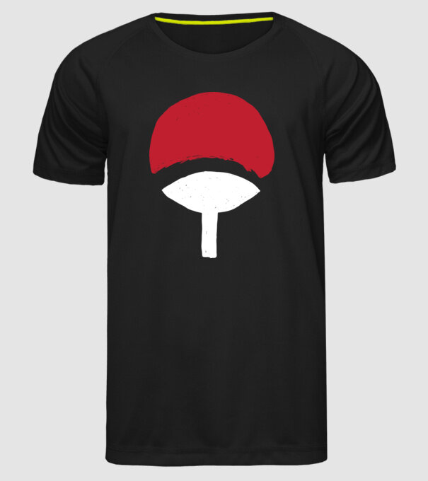 Uchiha logo model negru pe tricou