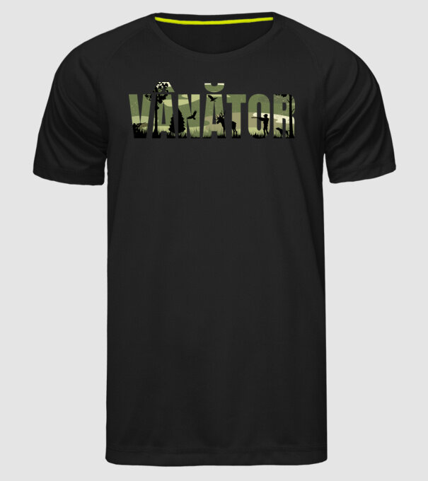 VÂNĂTOR model negru pe tricou