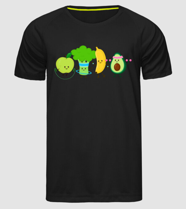Vegan model negru pe tricou