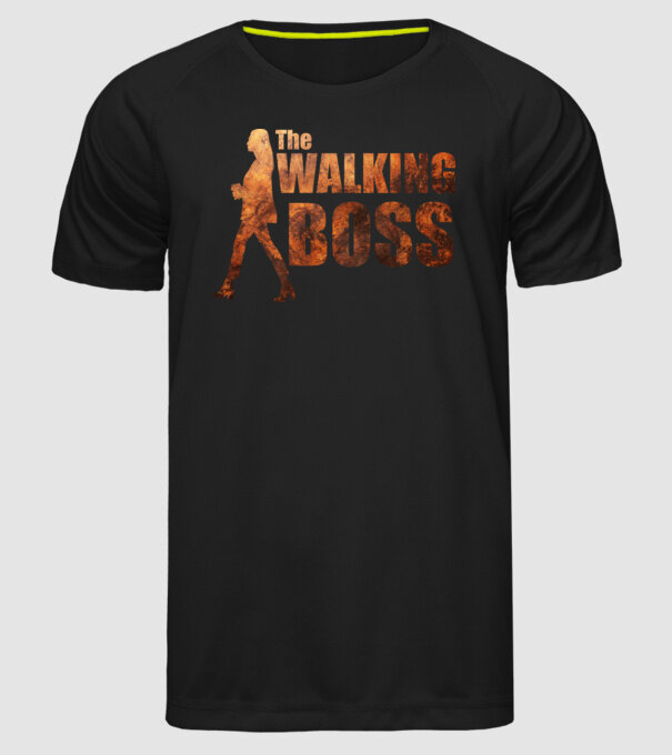 Walking bos model negru pe tricou