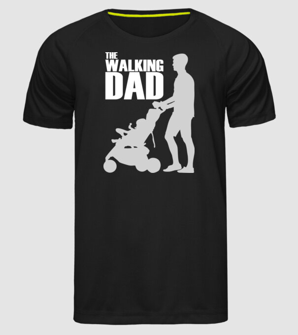 Walking dad model negru pe tricou