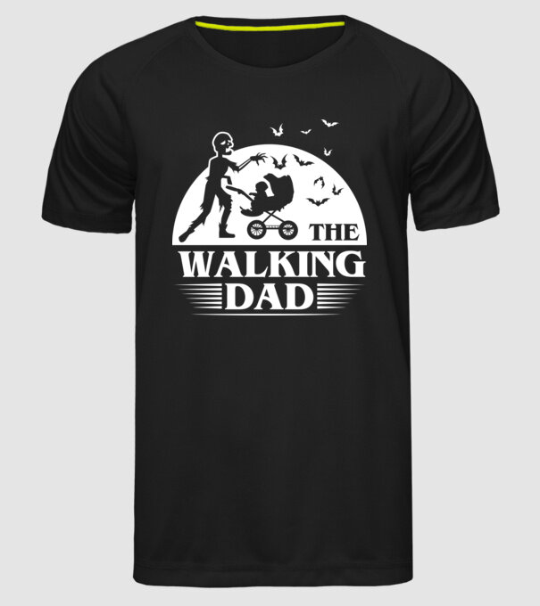 Walking dad model negru pe tricou