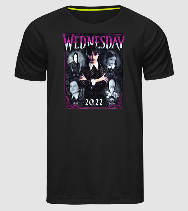 WEDNESDAY ADDAMS multi all time model negru pe tricou
