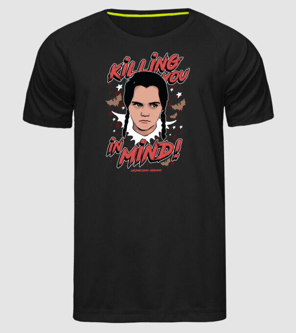 WEDNESDAY Killing You in my mind model negru pe tricou