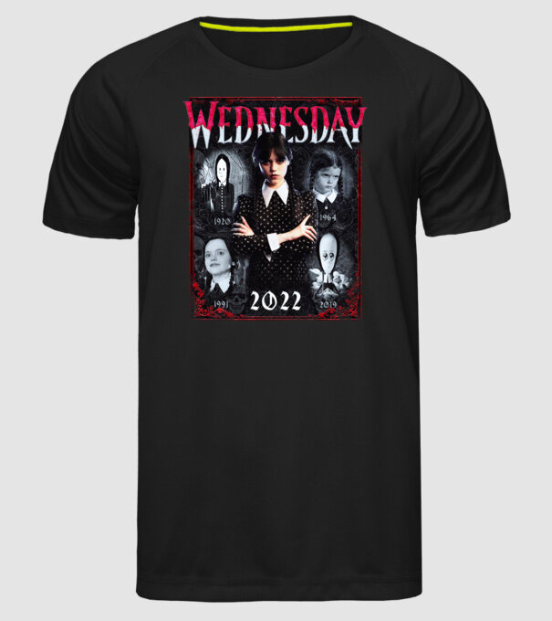 WEDNESDAY multi all time model negru pe tricou