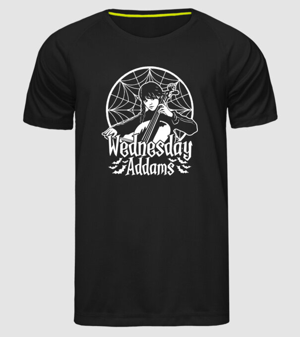  Wednesday Window model negru pe tricou