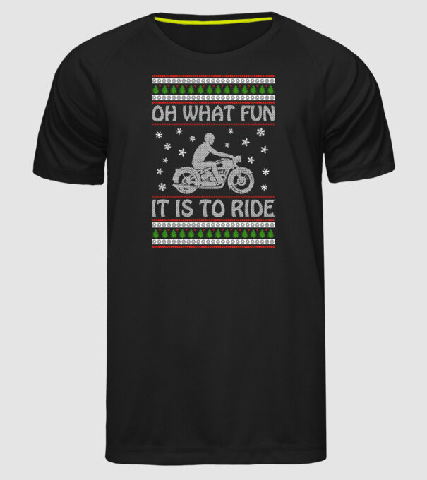 What Fun is to ride - Moto model negru pe tricou