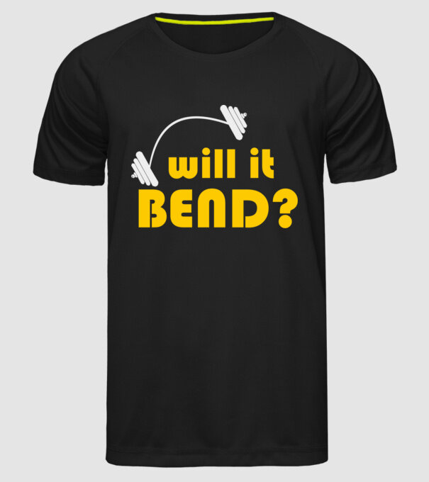 Will it bend model negru pe tricou