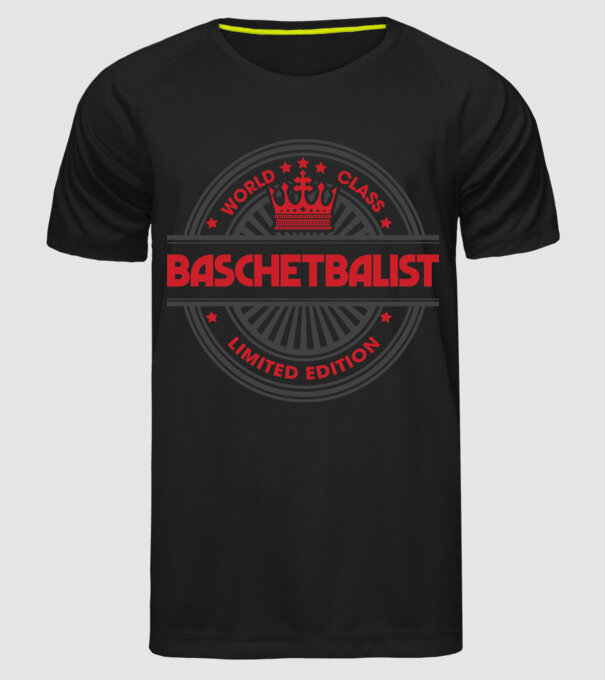 baschetbalist model negru pe tricou