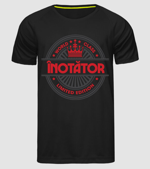 înotător model negru pe tricou