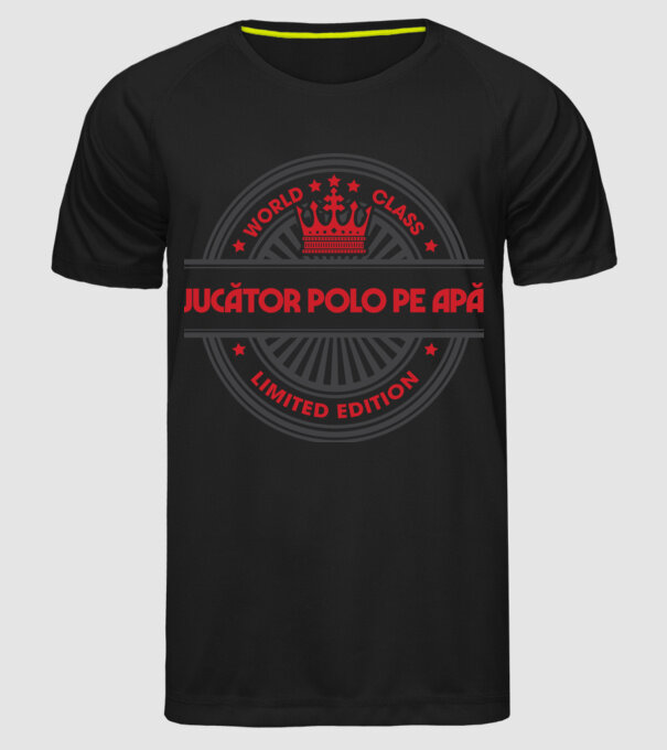 jucător polo pe apă model negru pe tricou