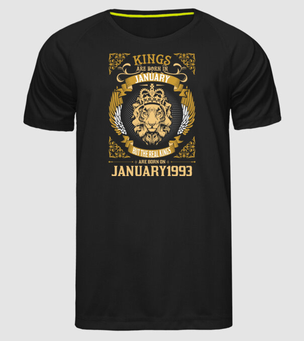 Ziua de naștere a Leului 1993 january model negru pe tricou