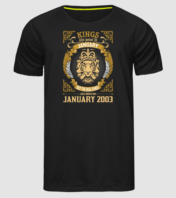 Ziua de naștere a Leului 2003 january model negru pe tricou