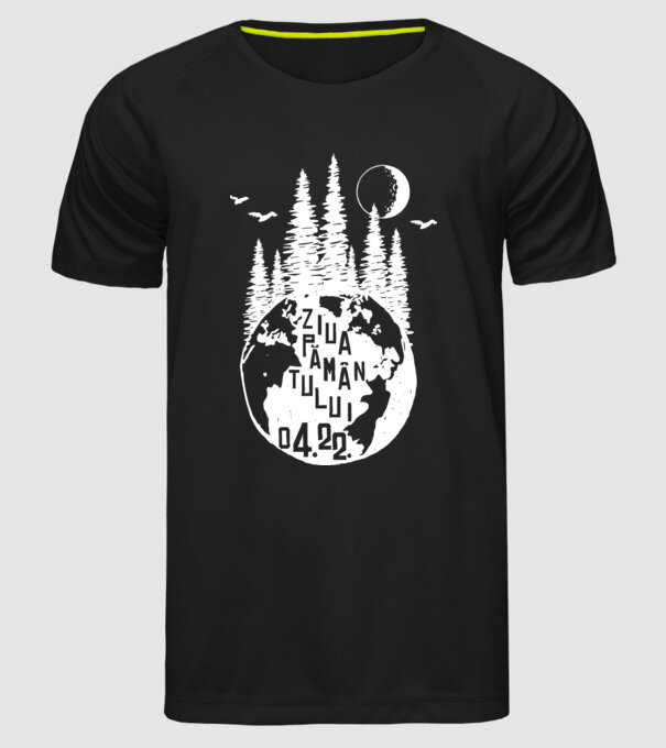 Ziua Pământului 22.04. model negru pe tricou