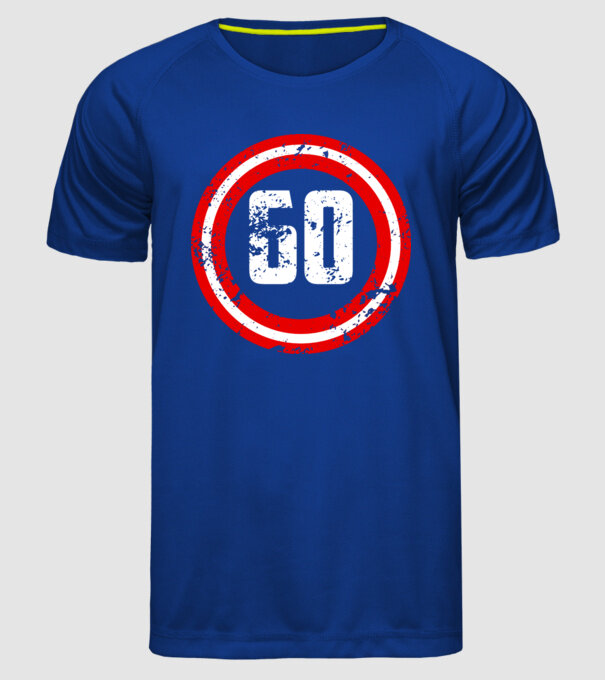 Birthday captain 60 Years old model albastru regal pe tricou