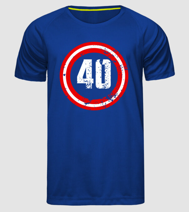Birthday captain 40 Years old model albastru regal pe tricou