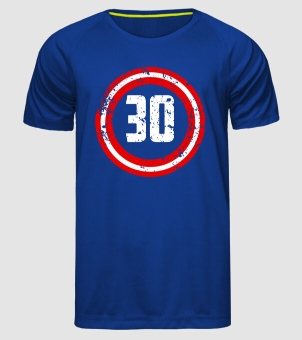 Birthday captain 30 Years old model albastru regal pe tricou