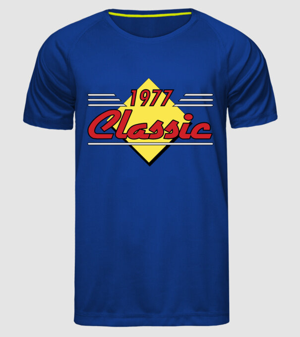 Classic - 1977 model albastru regal pe tricou