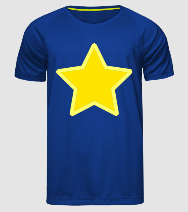 Stea model albastru regal pe tricou