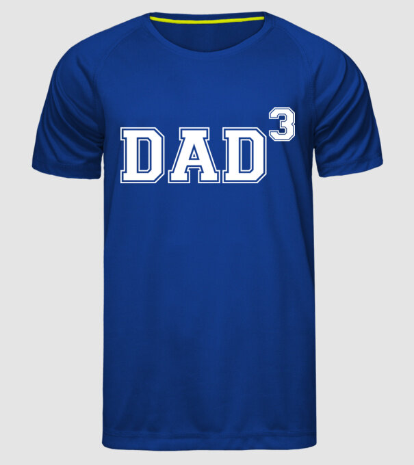 Dad for three model albastru regal pe tricou