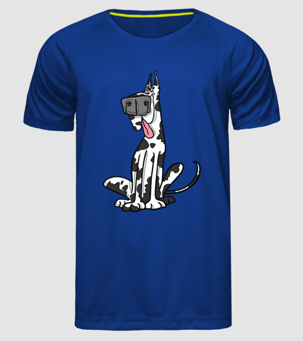  model albastru regal pe tricou