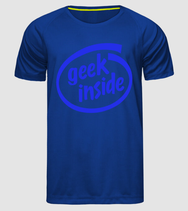 Geek inside model albastru regal pe tricou
