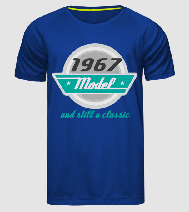 Model and still a classic - 1967 model albastru regal pe tricou