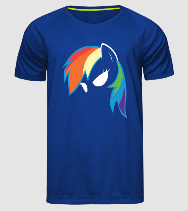 Rainbow Dash model albastru regal pe tricou