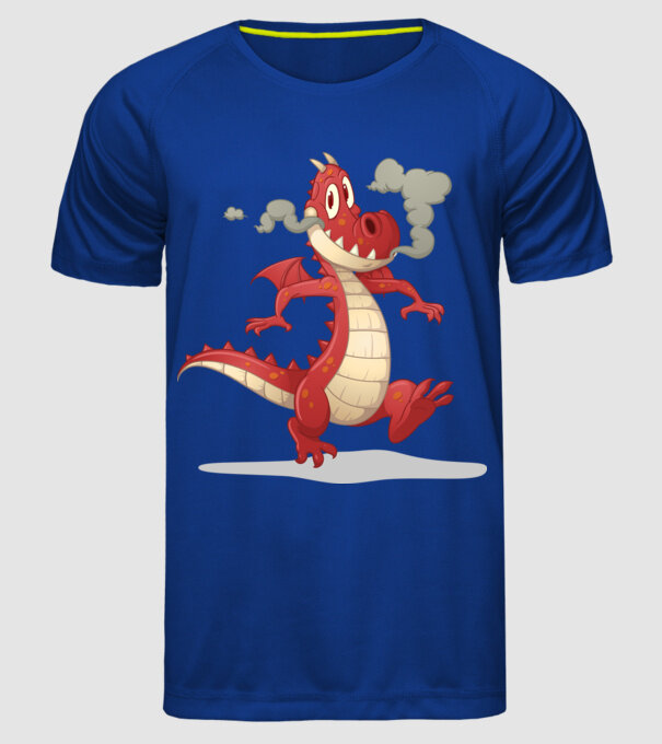 Dragon model albastru regal pe tricou