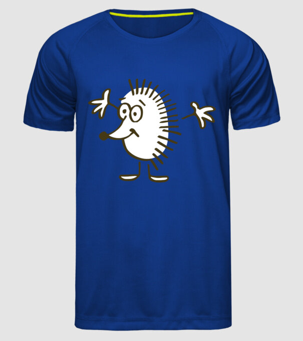 arici model albastru regal pe tricou