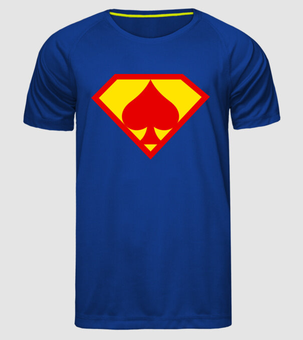 Supersportiv JUCĂTOR DE POKER model albastru regal pe tricou