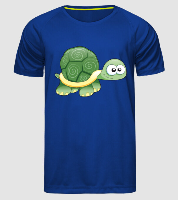 Turtle model albastru regal pe tricou