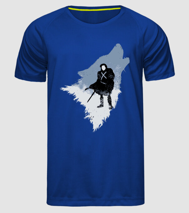 The Wolf model albastru regal pe tricou