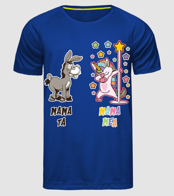 mama ta - mama mea model albastru regal pe tricou