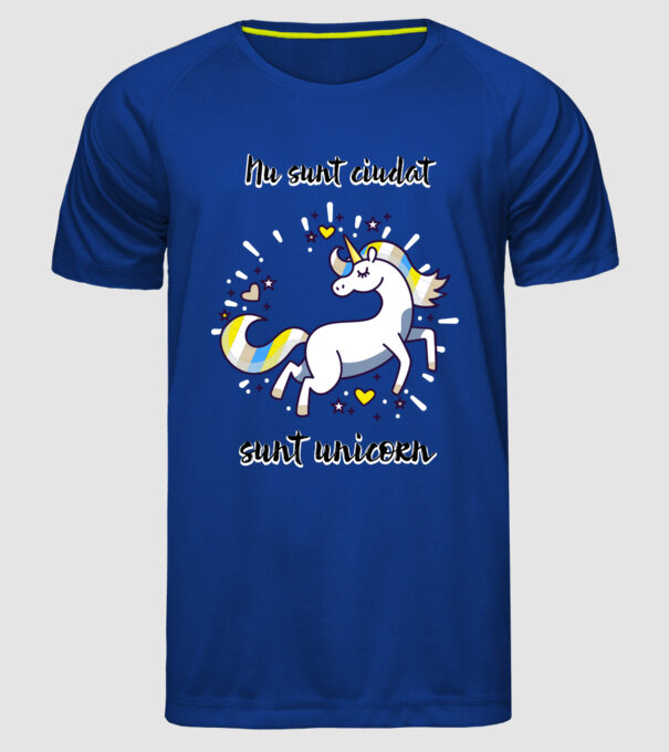 Nu sunt ciudat - sunt unicorn model albastru regal pe tricou